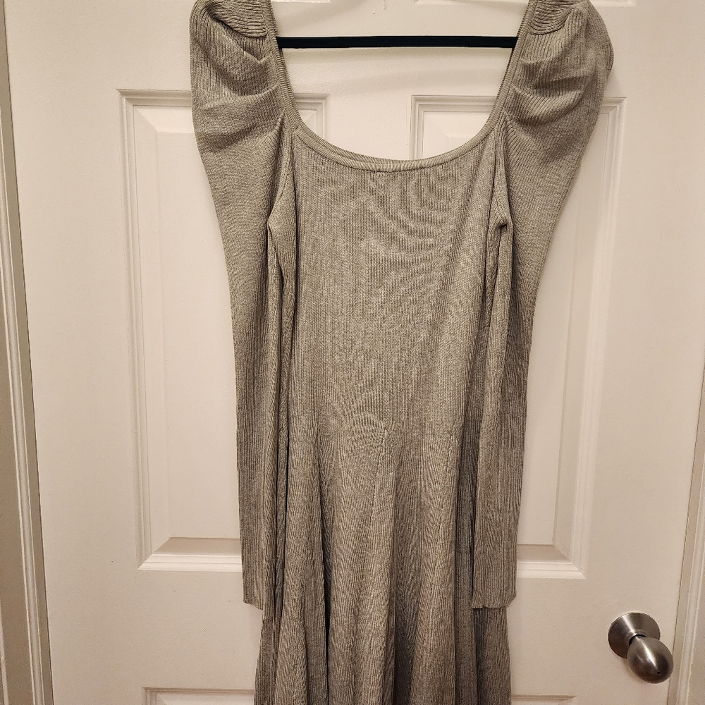 Gray A-Line Mini Dress - Picture 3 of 3